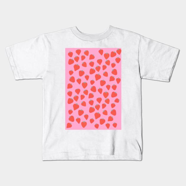 Strawberry Fields Kids T-Shirt by missannagray